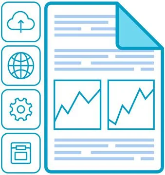 Data analysis research statistics concept. Strategy, business development Illustrazione stock