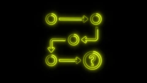 Data Analysis Result Outline Icon in HD Video Neon Animation Stock-Footage 304553906