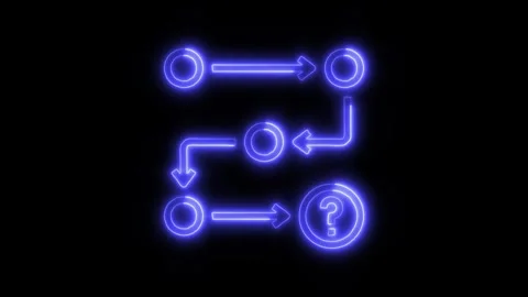 Data Analysis Result Outline Icon in HD Video Neon Animation Stock-Footage 304553910