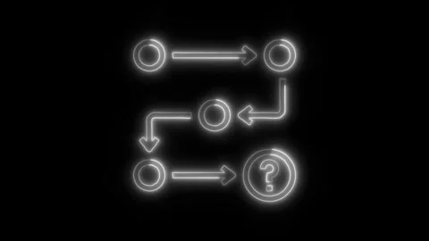 Data Analysis Result Outline Icon in HD Video Neon Animation Stock Footage 304553911