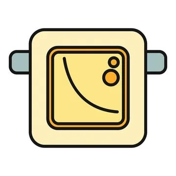 Data analysis screen flat vector icon design Stock Illustration