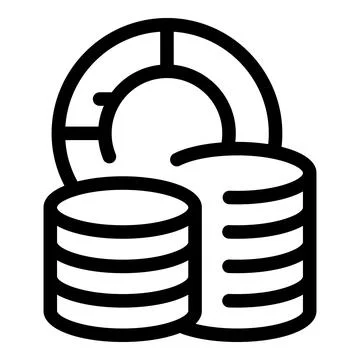 Data analysis showing increasing business profits with pie chart icon Stockillustratie