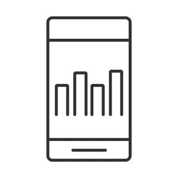 Data analysis, smartphone digital chart business strategy and investment line Stock Illustration