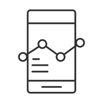 Data analysis, smartphone digital chart business strategy and investment line 스톡 일러스트