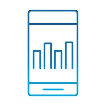 Data analysis, smartphone digital chart business strategy and investment Stock Illustration