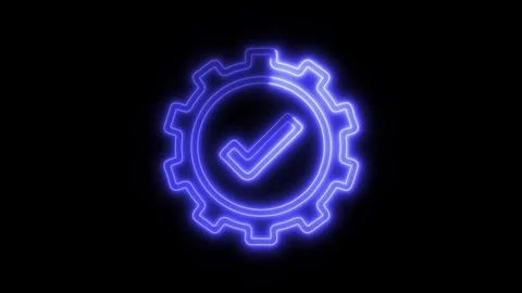 Data Analysis Solution Outline Icon in HD Video Neon Animation Stock Footage 304554029