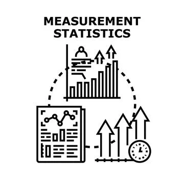 Data analysis statistics and financial measurement concepts Stock Illustration