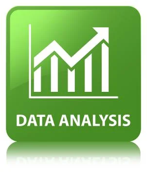 Data analysis (statistics icon) soft green square button Illustrazione stock