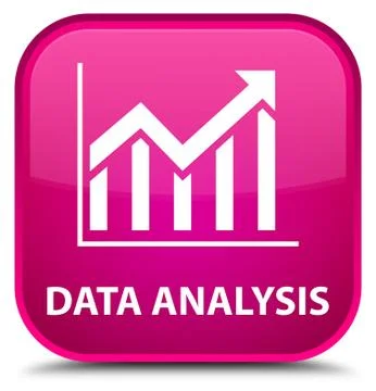 Data analysis (statistics icon) special pink square button Illustrazione stock