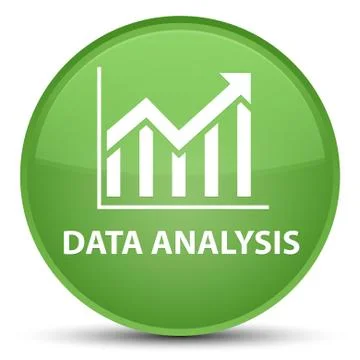 Data analysis (statistics icon) special soft green round button イラスト素材