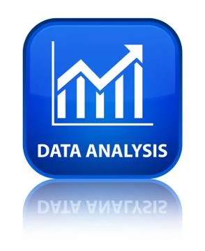Data analysis (statistics icon) special blue square button Stock Illustration