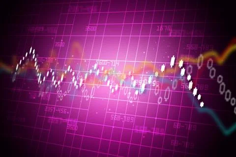 Data analysis in stock market Stock Illustration