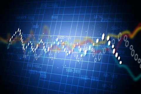 Data analysis in stock market Stock Illustration