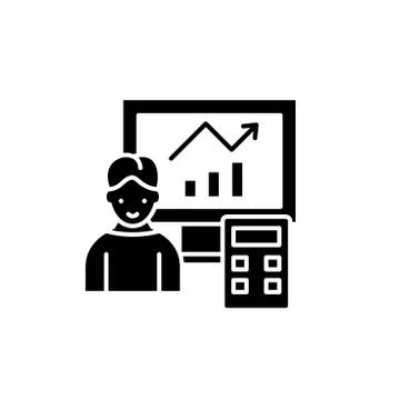 Data analysis system black icon, vector sign on isolated background. Data 스톡 일러스트