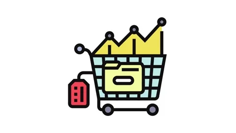 Data analysis technical sales engineer color icon animation Stock Footage 326110834