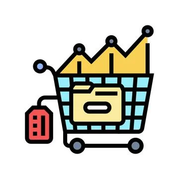 Data analysis technical sales engineer color icon vector illustration Stock Illustration