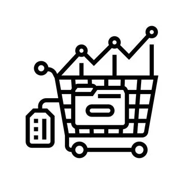 Data analysis technical sales engineer line icon vector illustration Stock Illustration