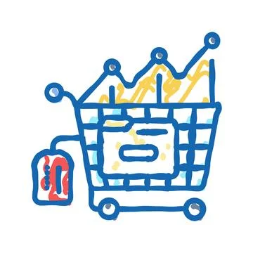 Data analysis technical sales engineer icon doodle illustration Illustrazione stock