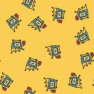 Data analysis technical sales engineer vector seamless pattern Stock Illustration