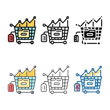 Data analysis technical sales engineer color clean icon vector Stock Illustration