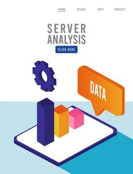 Data analysis technology with tablet device and speech bubble Stock Illustration