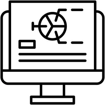 Data analysis, Telecommuting or remote work icon, vector illustration Stock Illustration