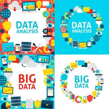 Data Analysis Templates Illustrazione stock