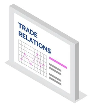 Data Analysis Trade Relations Presentation Vector Stock Illustration