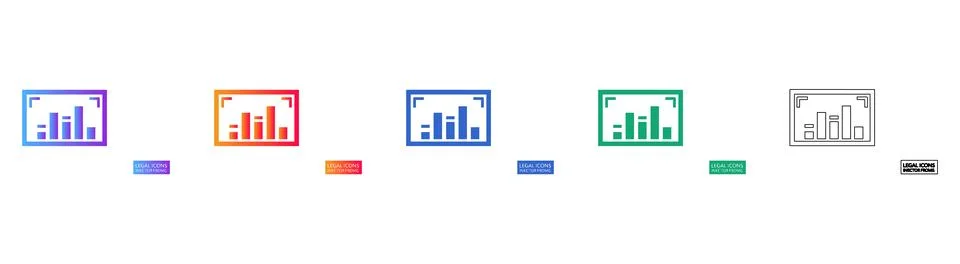Data Analysis UI Frame Icons Stockillustratie