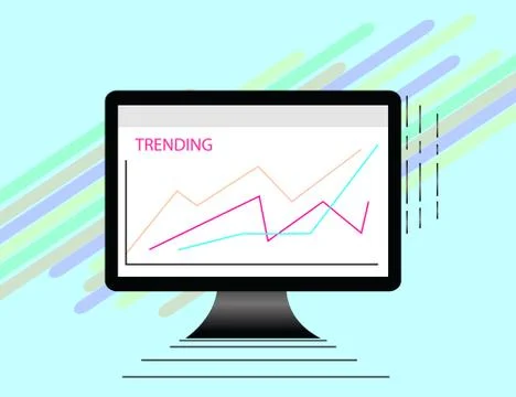 Data Analysis Using Modern Electronic and Mobile Devices Concept Flat Desig.. Illustrazione stock