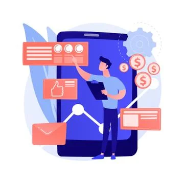 Data analysis vector concept metaphor Illustrazione stock