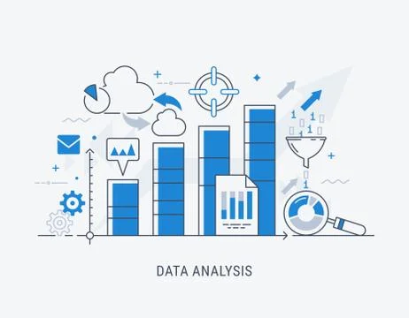 Data analysis vector illustration Stock Illustration
