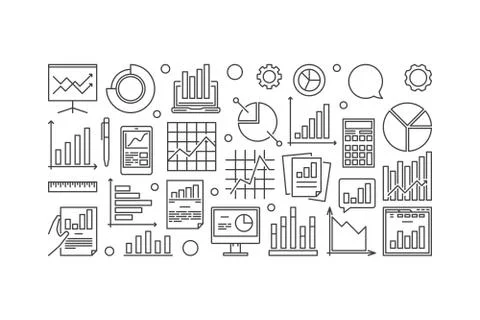 Data analysis vector minimal illustration Stock Illustration