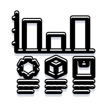 Data analysis visualization icon set statistics infographic concept 스톡 일러스트