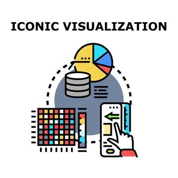 Data analysis visualization process presenting business information on smar.. 스톡 일러스트