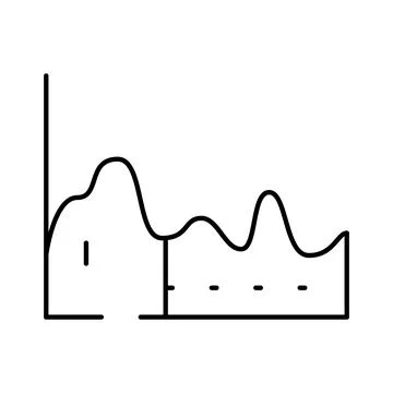Data analysis visualization showing business statistics graph Stock Illustration