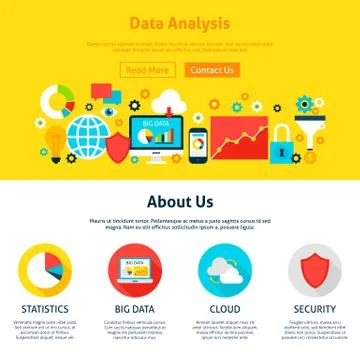 Data Analysis Web Design Stock Illustration