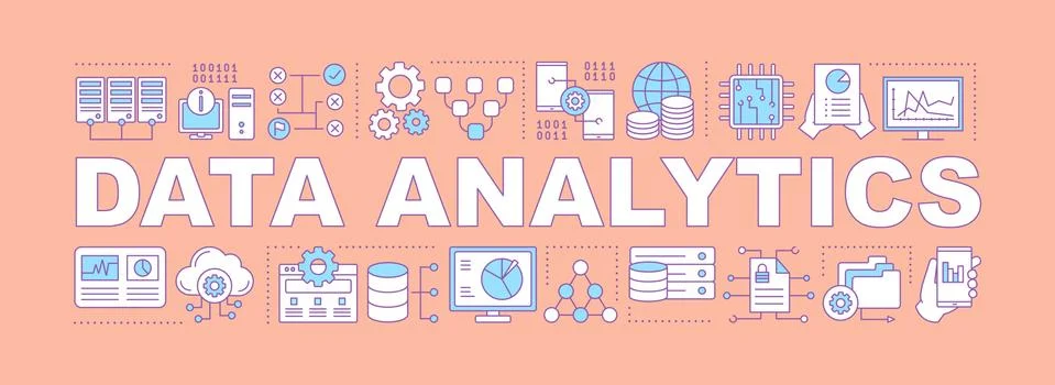 Data analysis word concepts banner Stock-Illustration