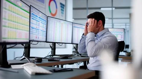 Data Analyst African Man Using Spreadsheet Stock Photos