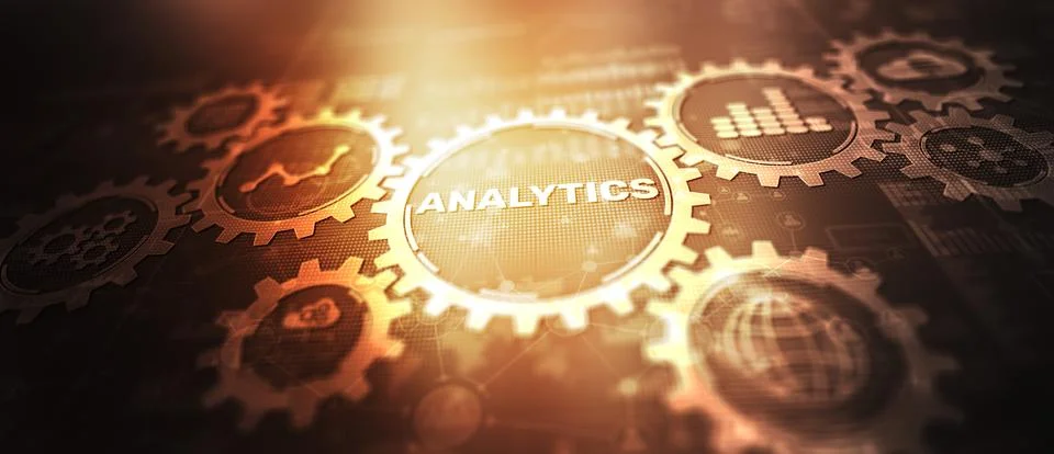Data analyst concept. Working on business analytics dashboard Stock Illustration