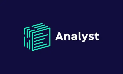 Data analyst logo vector statistic chart graphic diagram financial concept .. Stock Illustration