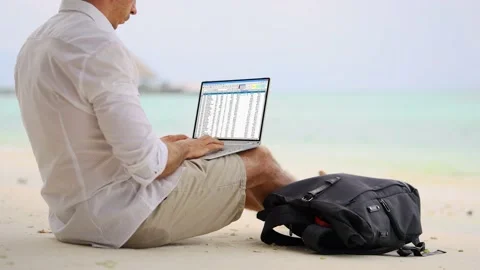 Data Analyst Man Using Spreadsheet On Computer Stock Footage 221257045