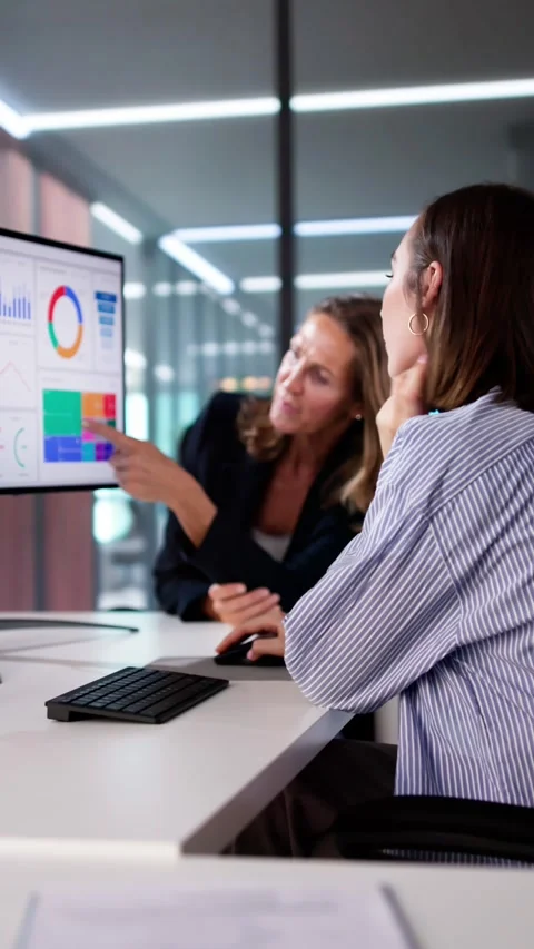 Data Analyst Using Data Analytics KPI Stock Footage 290173245
