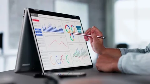 Data Analyst Using Data Analytics KPI Stock Footage 294723510