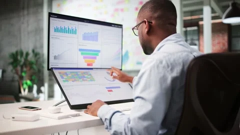 Data Analyst Using Data Analytics KPI 動画素材 320768091