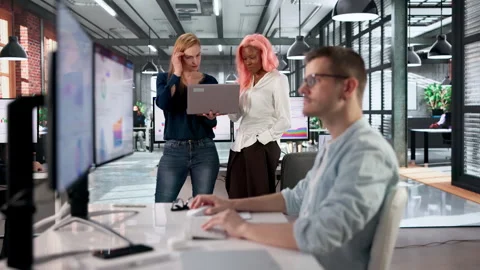 Data Analyst Using Data Analytics KPI Stock Footage 332497528