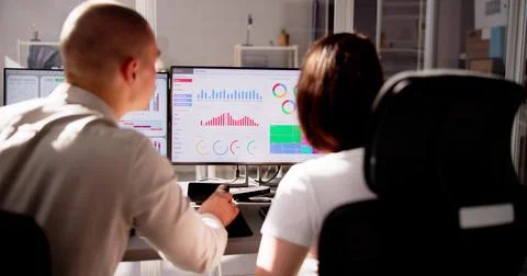 Data Analyst Using Data Analytics KPI Stock Photos