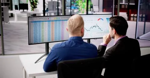 Data Analyst Using Data Analytics KPI Stock Photos