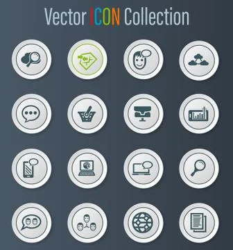 Data analytic and social network icons set イラスト素材