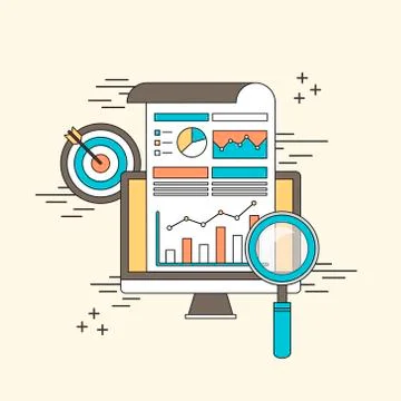 Data analytic concept Stock Illustration